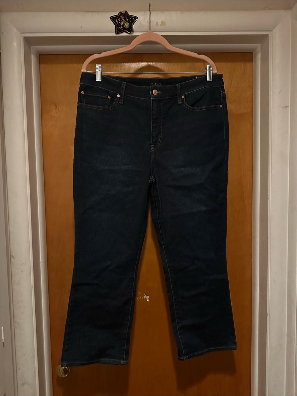 Talbots Dark Blue Crop Flare Jeans